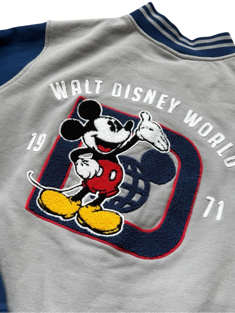 Disney Parks Mickey Mouse Varsity Jacket Walt Disney World 1971 Snap Jacket S - Picture 3 of 11